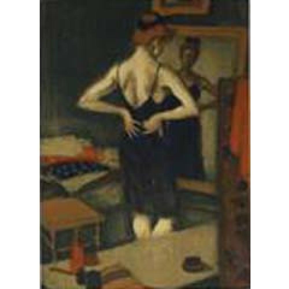 Appraisal: MALCOM LIEPKE AMERICAN B WOMAN IN MIRROR LITHOGRAPH H X