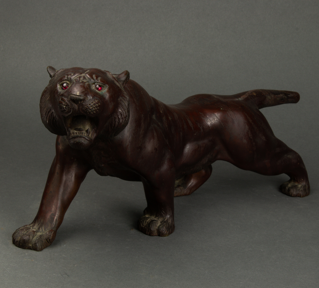 Appraisal: JAPANESE BRONZE TIGER Japanese bronze tiger l