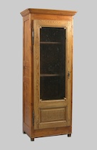 Appraisal: A Light Wood Country Cabinet With Wire Mesh Door A