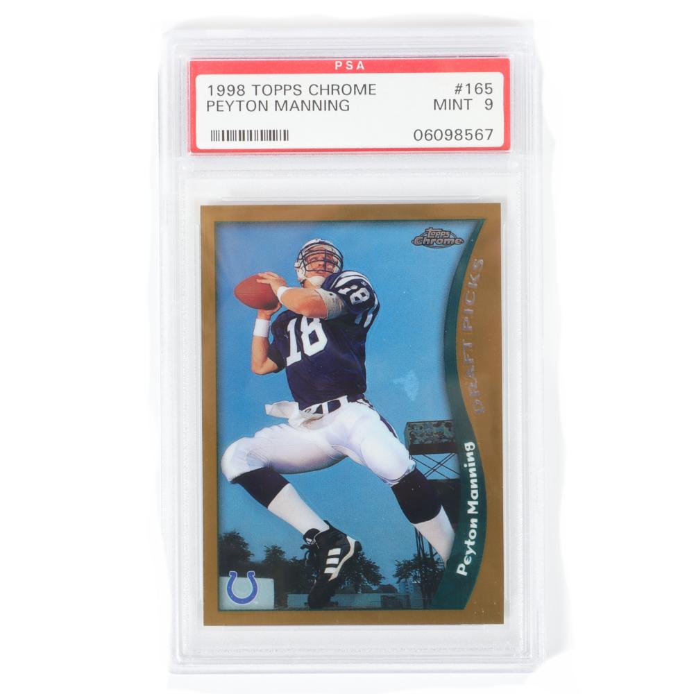 Appraisal: TOPPS CHROME PEYTON MANNING ROOKIE FOOTBALL CARD PSA MINT Topps