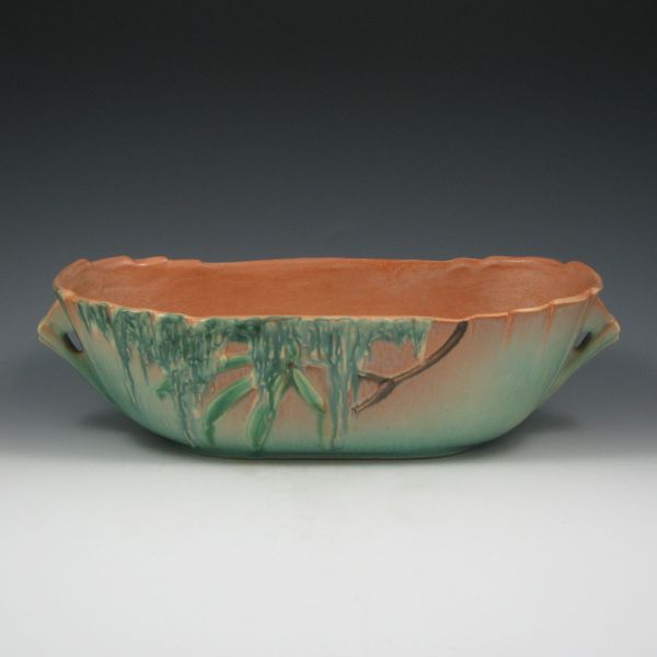 Appraisal: Roseville Moss bowl in green and tan Marked Roseville -