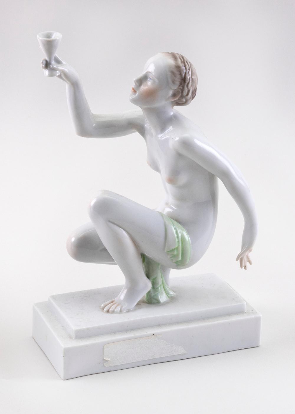 Appraisal: JOZSEF GONDOS FOR HEREND PORCELAIN FIGURE HEIGHT JOZSEF GONDOS FOR