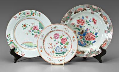 Appraisal: Three pieces Chinese export porcelain all famille rose charger with