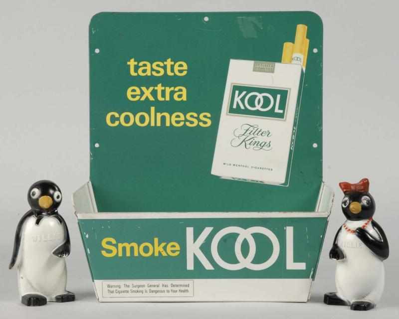 Appraisal: Tin Kool Cigarettes Display Description Circa s With two original