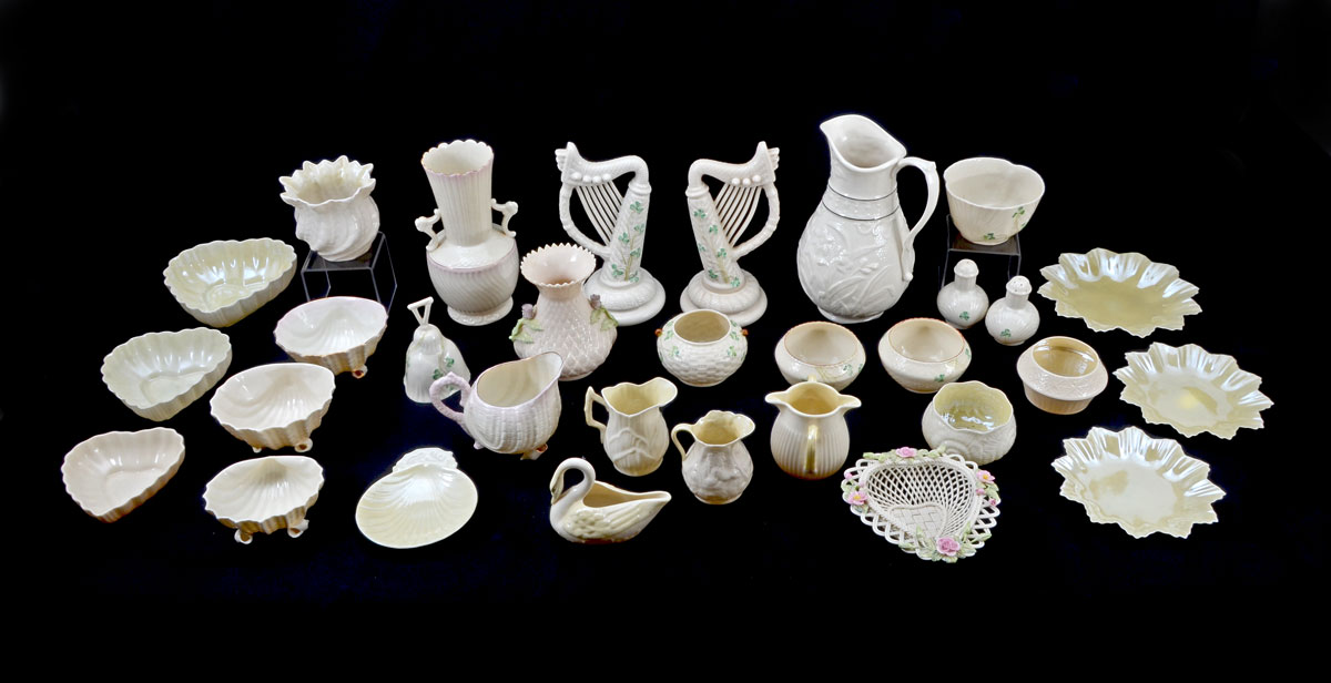 Appraisal: PIECE ESTATE COLLECTION OF BELLEEK PORCELAIN An assembled collection of