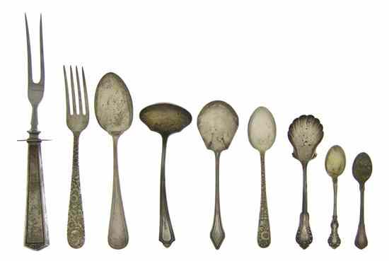 Appraisal: An Assembled Group of American Sterling Silver Flatware Articles comprising