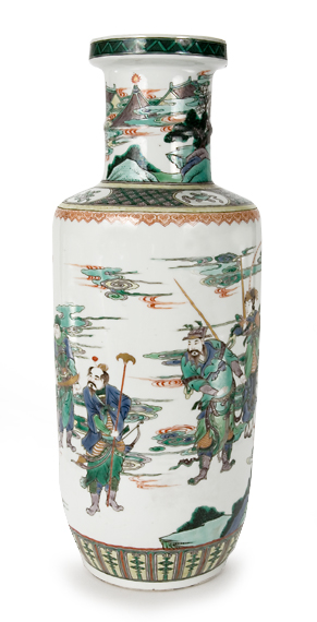 Appraisal: Chinese Export Famille Verte Glazed Porcelain Vase Estimate -