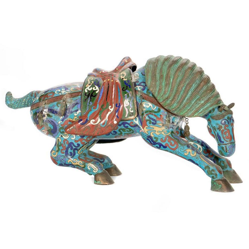 Appraisal: Late th Century Asian Cloisonne Enamel Figure of a Horse