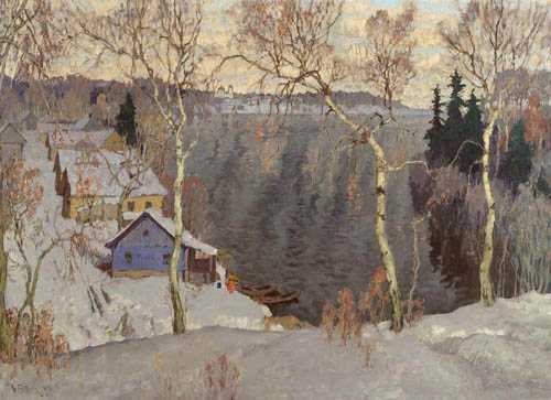 Appraisal: GORBATOV KONSTANTIN IVANOVIC Stavropol - Berlin Winter landscape Oil on