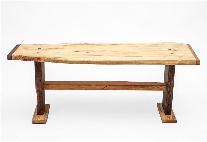 Appraisal: COFFEE TABLE Spalted maple and walnut x x in Estimate