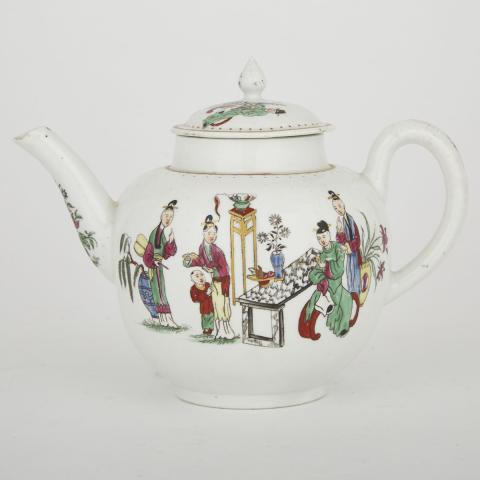 Appraisal: Worcester Chinese Figures Teapot c minor chip height cm