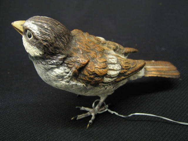 Appraisal: Austria Bronze Bird Figurine cold painted attributed to Bergman long