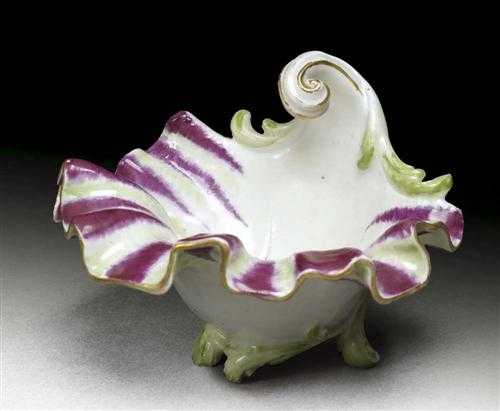 Appraisal: LEAF DISH Frankenthal Joseph Adam Hannong circa - Pained in