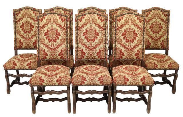 Appraisal: lot of French Louis XIV style dining chairs early th