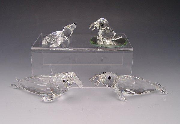 Appraisal: SWAROVSKI CRYSTAL SEALS SEA LIONS WALRUS From the Kingdom of