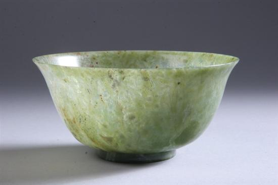 Appraisal: CHINESE SPINACH JADE BOWL - in diam