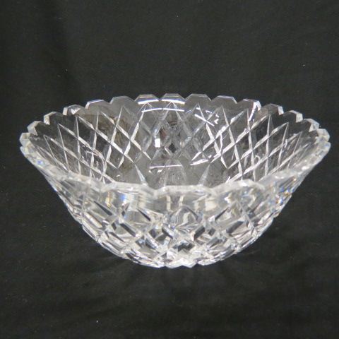 Appraisal: Waterford Cut Crystal Bowl five petal floral center diamond sides