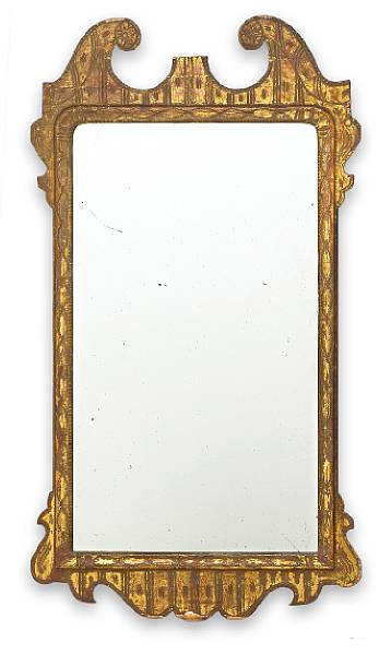 Appraisal: A George II giltwood mirror mid th century height in