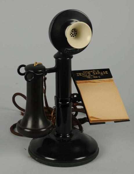 Appraisal: Western Electric AL Stick Telephone Circa black brass faceplate painted