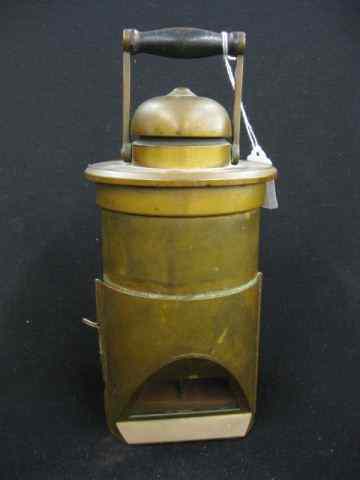 Appraisal: Early Miners Type Brass Lantern with magnifer lense inside bell