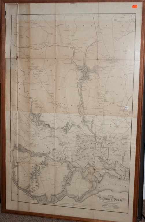 Appraisal: Map James Slade ''Baltimore and Vicinity showing the proposed routes