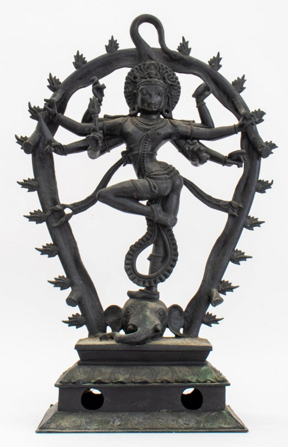 Appraisal: INDIAN NATARAJA SHIVA METAL STATUE Indian metal statue sculpture depicting