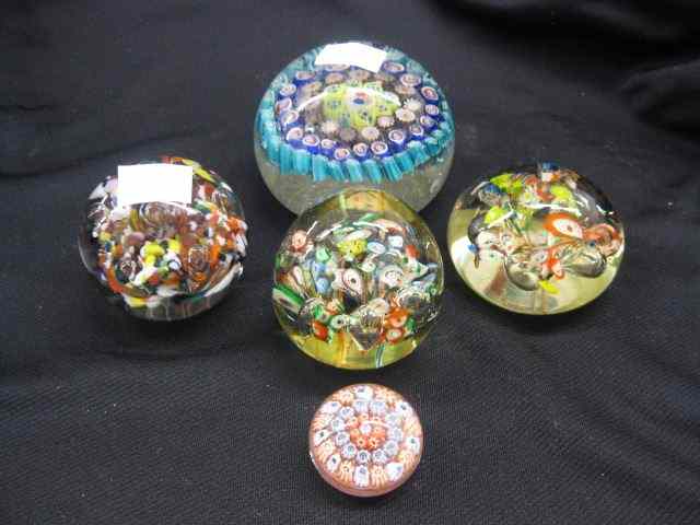 Appraisal: Millefiori Art Glass Paperweights '' to ''