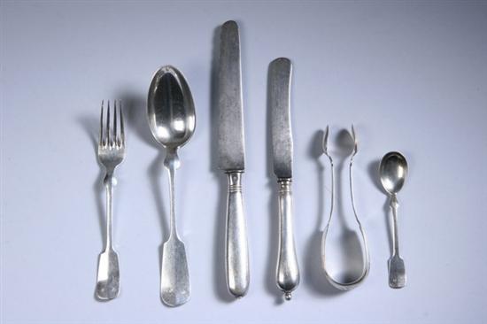 Appraisal: -PIECE CONTINENTAL SILVER ASSEMBLED FLATWARE SERVICE Austrian pieces including eleven