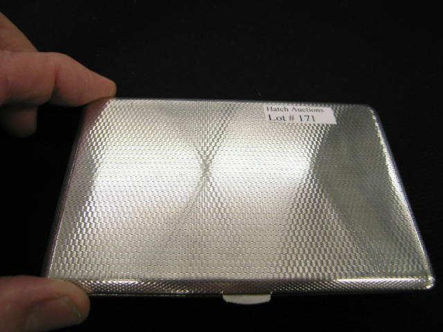 Appraisal: Sterling Silver Cigarette Case fine overall engine turned case x