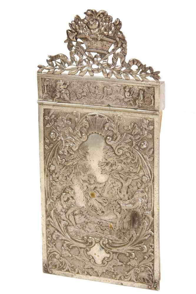 Appraisal: GERMAN SILVER WRITING TABLET COVER - Early th c German