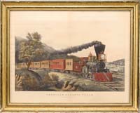 Appraisal: CURRIER AND IVES Publishers th Century AMERICAN EXPRESS TRAIN Outstanding