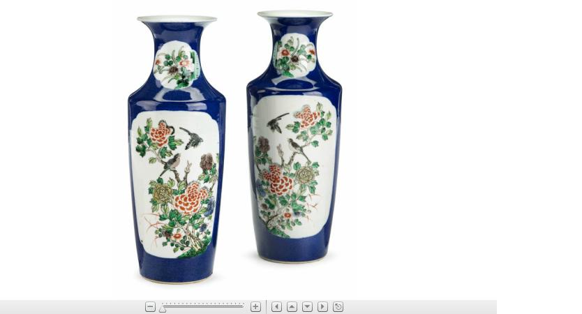 Appraisal: Pair of Chinese Export porcelain famille rose vasesBaluster form enameled