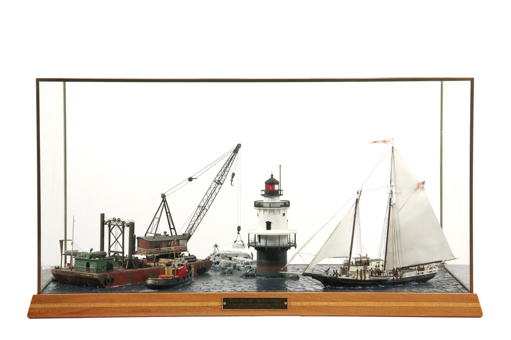 Appraisal: MARINE DIORAMA - Casco Bay Off Portland Harbor Spring Point