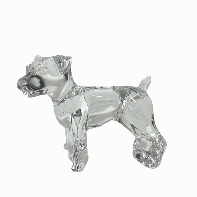 Appraisal: Baccarat Crystal Dog Paperweight Baccarat Crystal Dog Paperweight Signed Measures