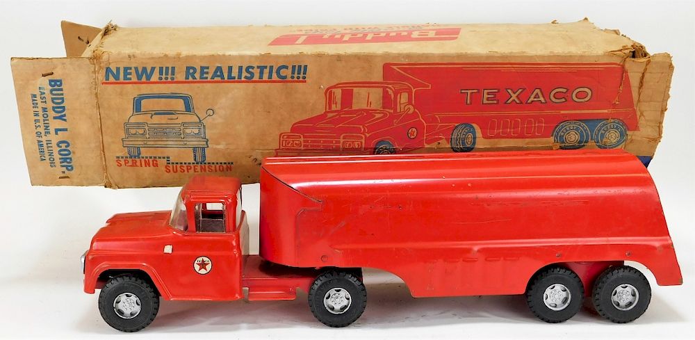 Appraisal: Buddy L Corp Texaco Tanker Truck with Box United States