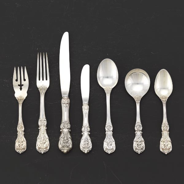 Appraisal: REED BARTON STERLING SILVER TABLEWARE SERVICE FOR EIGHT FRANCIS I