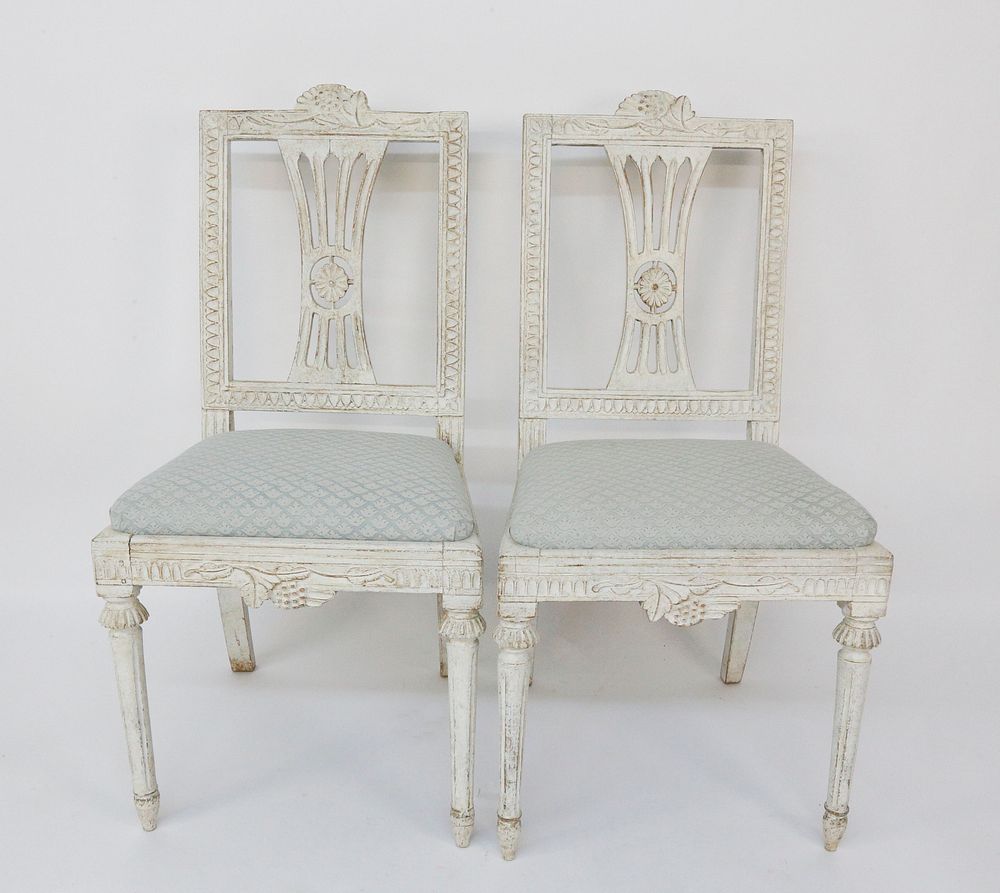 Appraisal: Pair of Swedish Gustavian Style Side Chairs early th Century