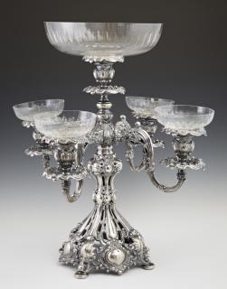 Appraisal: Silverplate Epergne th c by Reed and Barton in the