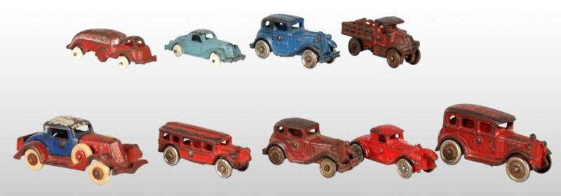 Appraisal: Lot of Cast Iron Vehicle Toys Description American All by