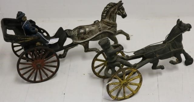 Appraisal: HORSE DRAWN TOYS TO INCLUDE ONE IS A LADYIN A