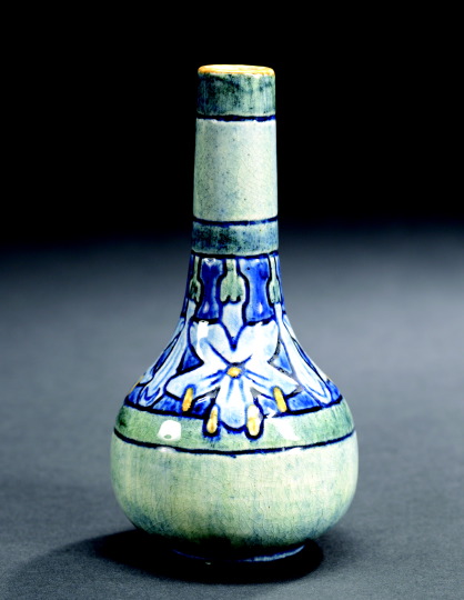 Appraisal: Fine Rare and Diminutive Newcomb College Pottery High-Glaze Tall-Neck Vase