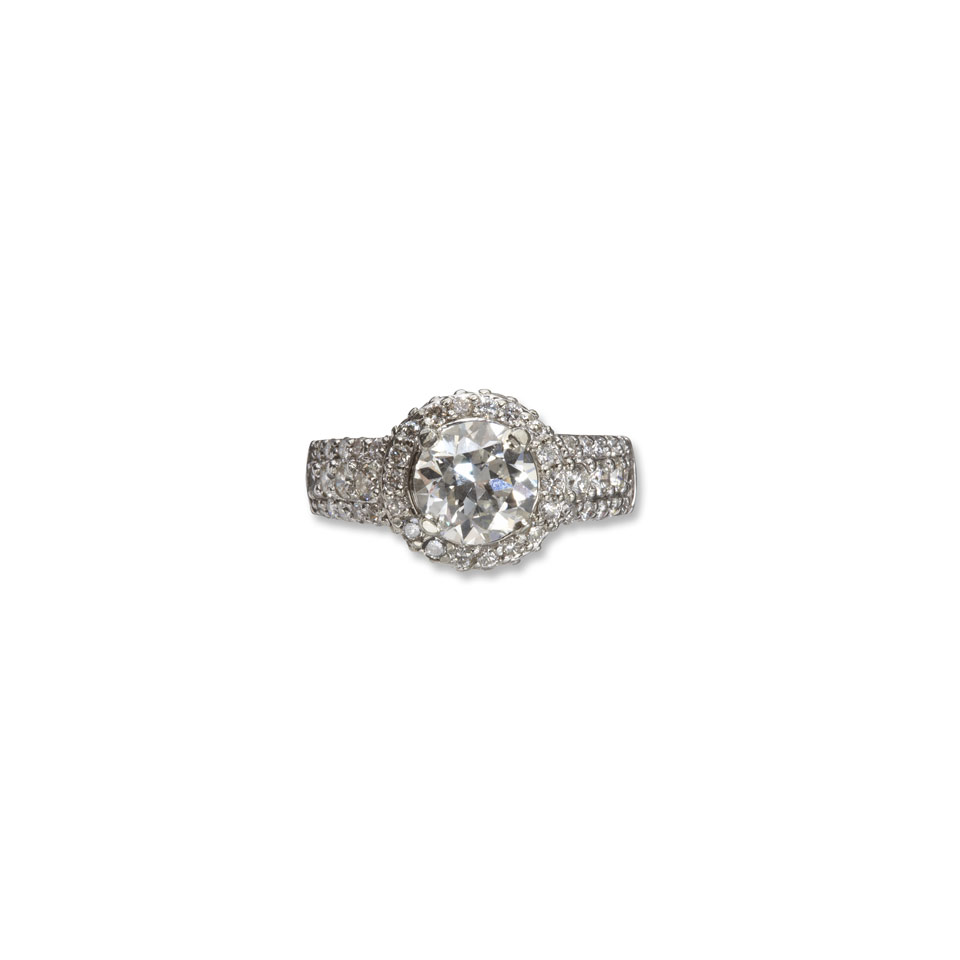 Appraisal: k White Gold Ring set with a brilliant cut diamond