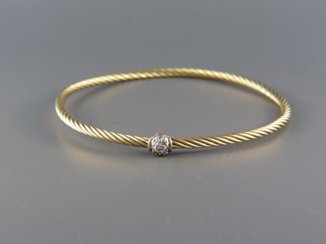 Appraisal: David Yurman Diamond and k Gold Bracelet round diamonds totaling