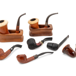 Appraisal: A Collection of Seven Smoking Pipes th Century and Later