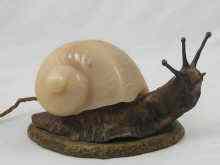 Appraisal: A table lamp circa in the form of a snail