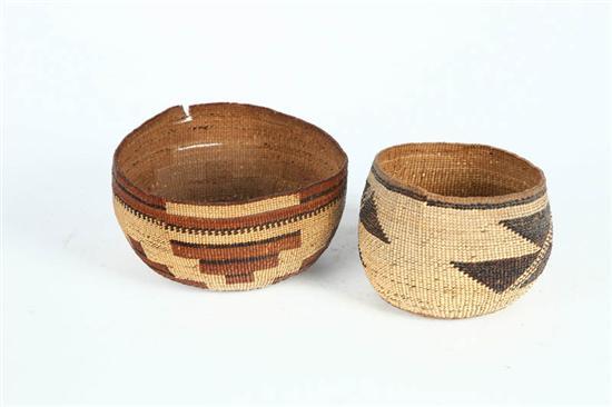 Appraisal: TWO INDIAN BASKETS Northwest Coast late th-early th century willow