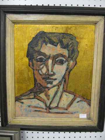 Appraisal: Robert Vaughn Oil on Board young man well listed artist