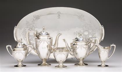 Appraisal: Sterling silver tea service th century