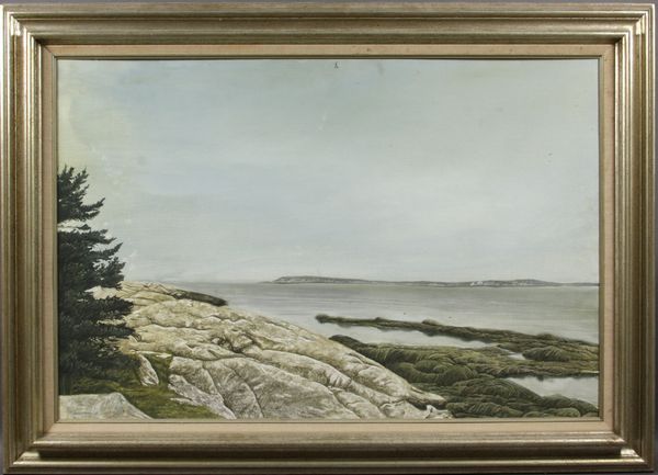 Appraisal: Shore scene o b x x signed indistinctly and dated