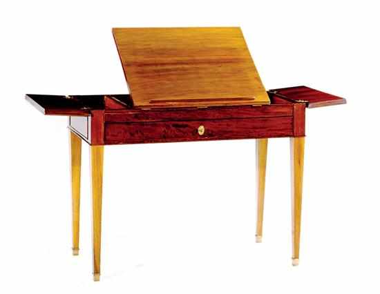 Appraisal: Directoire mahogany table a la tronchin dite d'architecte first half